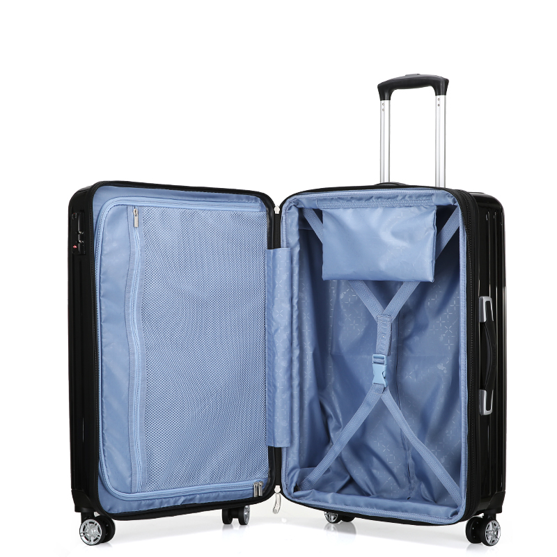 爱华仕（OIWAS）行李箱女24英寸扩容加大容量旅行箱男士出差拉杆箱飞机轮 6182黑色